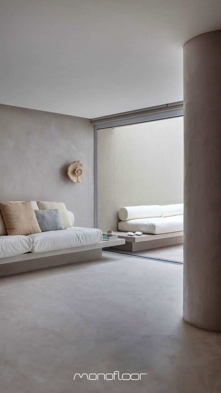 piso monolítico em microcimento