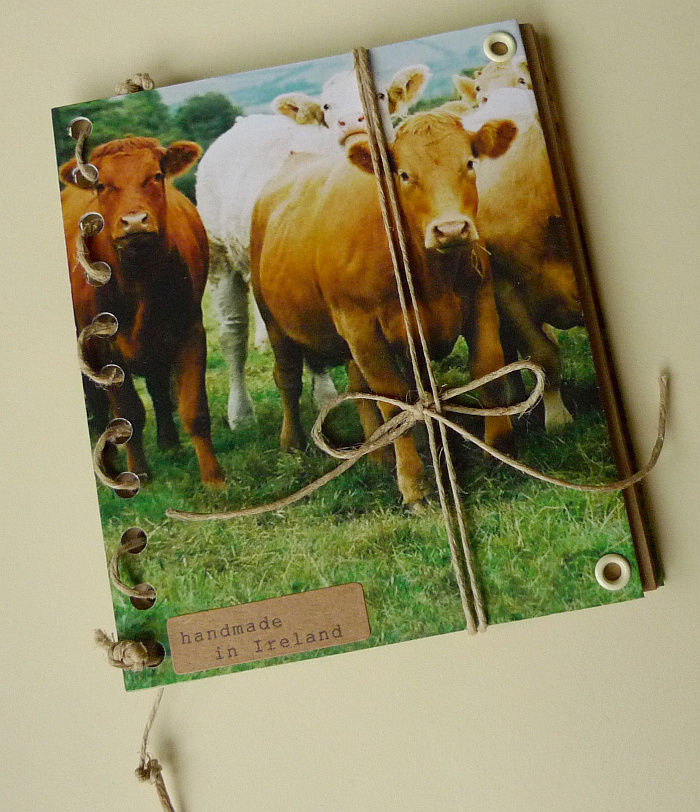 Cute Irish Cows - Recycled Kraft Paper Journal 