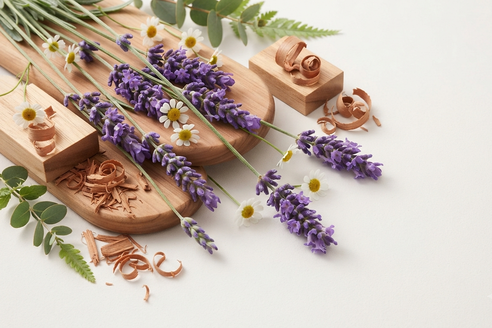 Desconexión: aromas suaves, lavanda, manzanilla, maderas claras