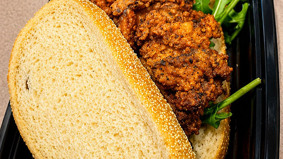 Pork Chop Sandwich and Fries