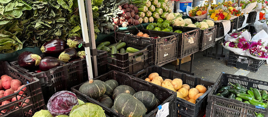 Fresh produce at a local farmers market