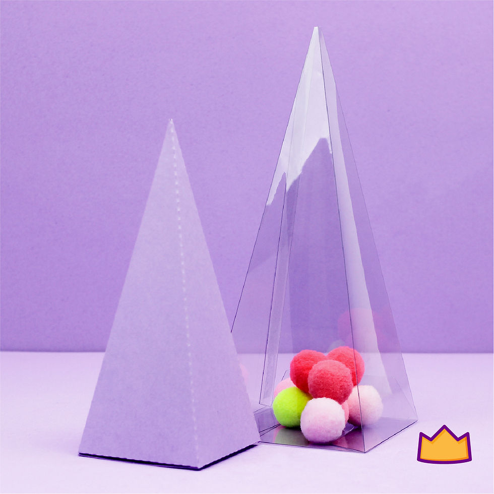 Miniatura: Caixa pirâmide acetato