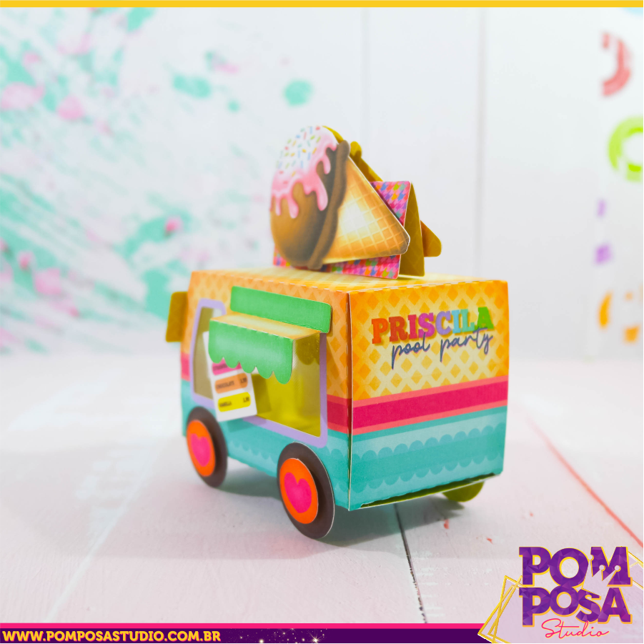 Miniatura: Arquivo de Corte - Carrinho Sorvete