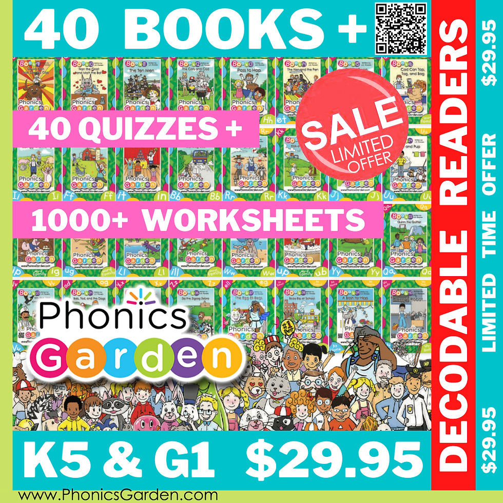 Decodable Readers | MEGA BUNDLE | Phonics Garden