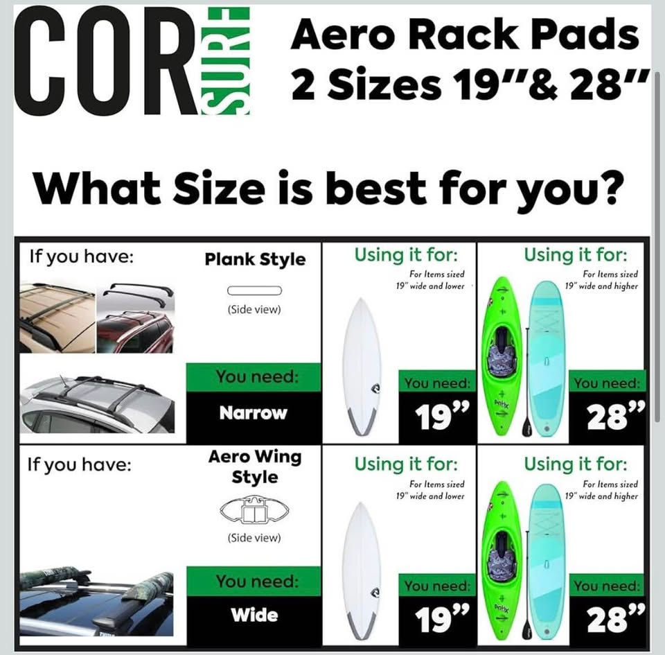 Thumbnail: COR Surf Roof Rack Pads & Tie Down Straps | 28" Black(A110)