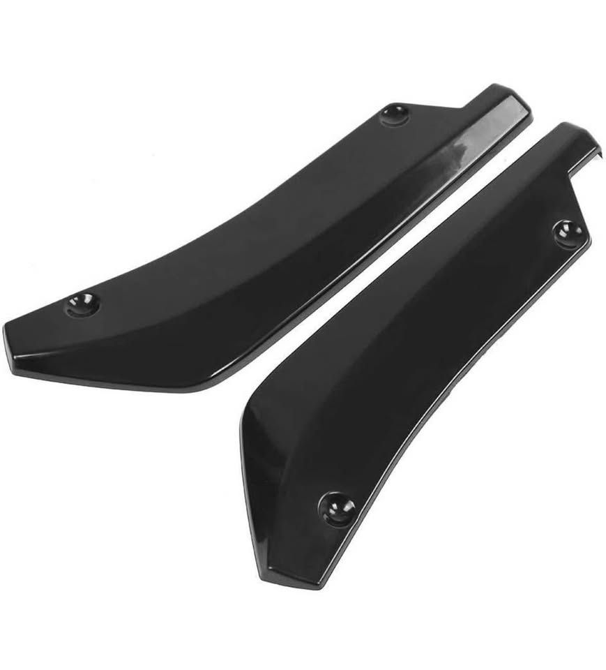 Thumbnail: Rear Bumper Lip Splitter Fins | Universal ABS, Black (2PCS)(A74)