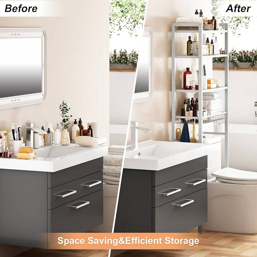 Thumbnail: Over-The-Toilet Storage Rack – 4 Tier Bathroom Organizer(C195)