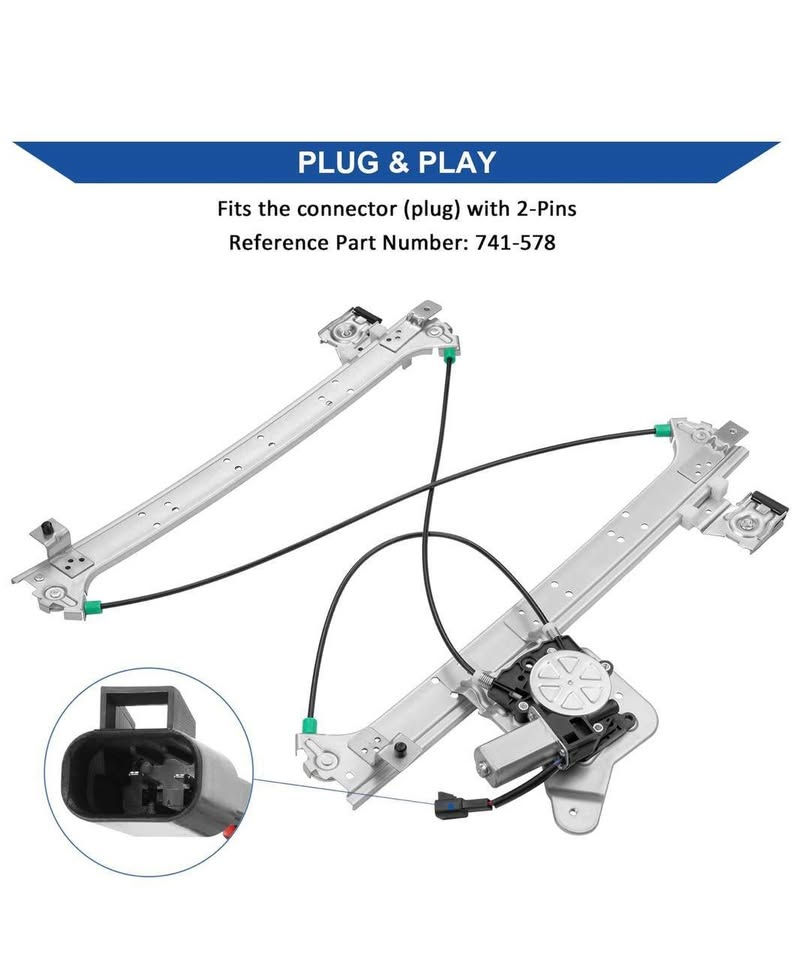 Thumbnail: Rear Driver Side Power Window Regulator | Fits Chevy/GMC/Cadillac 2000-2007(A24)