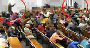Screen shot showing Texas church shooting