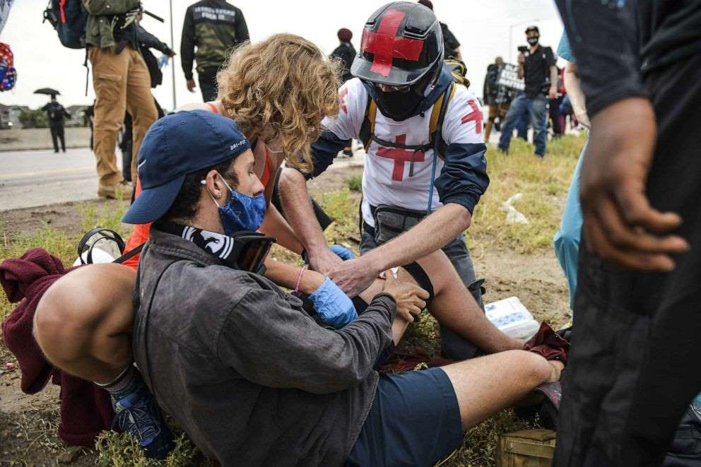 aurora protester shot by protester