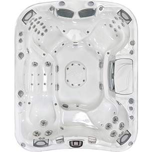 white and silver Sundance Spa 880 series Maxxus hot tub