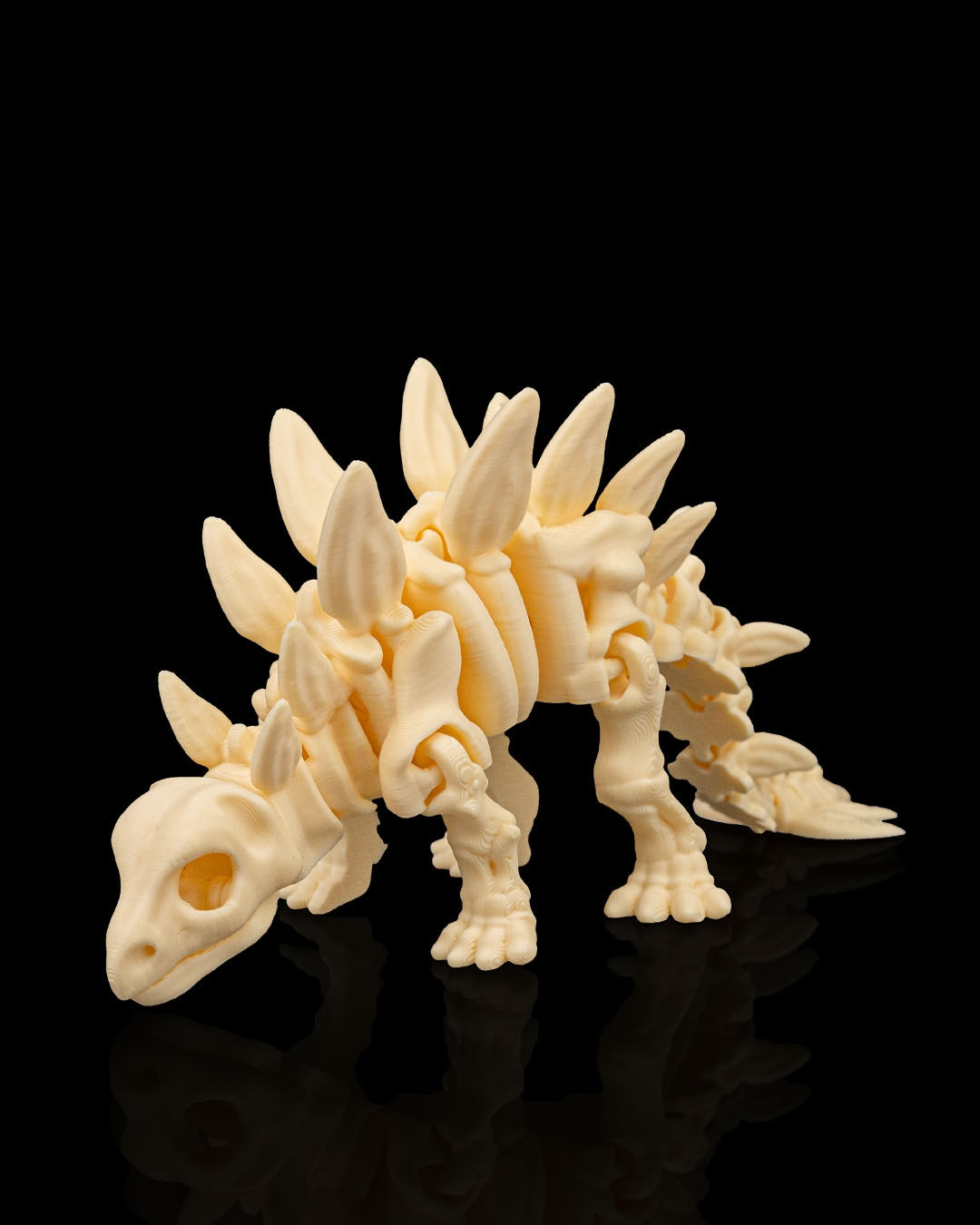 Stegosaurus Esqueleto Articulado 3D Mini Dinossauro Educativo Infantil