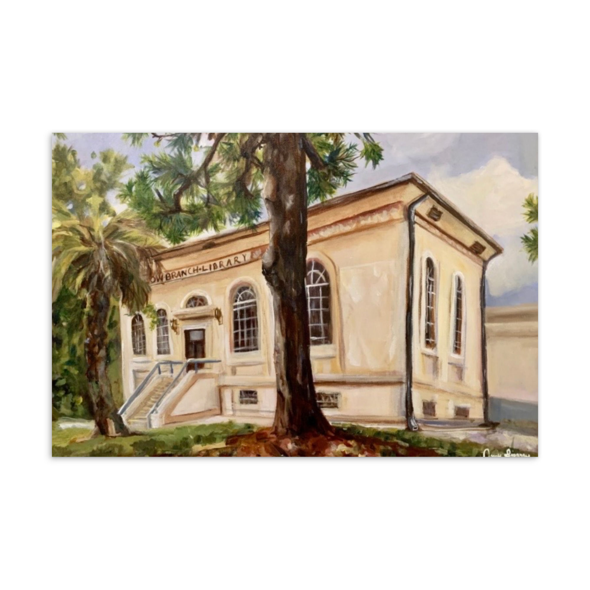 Willow Branch Library -Jacksonville Views Postcard