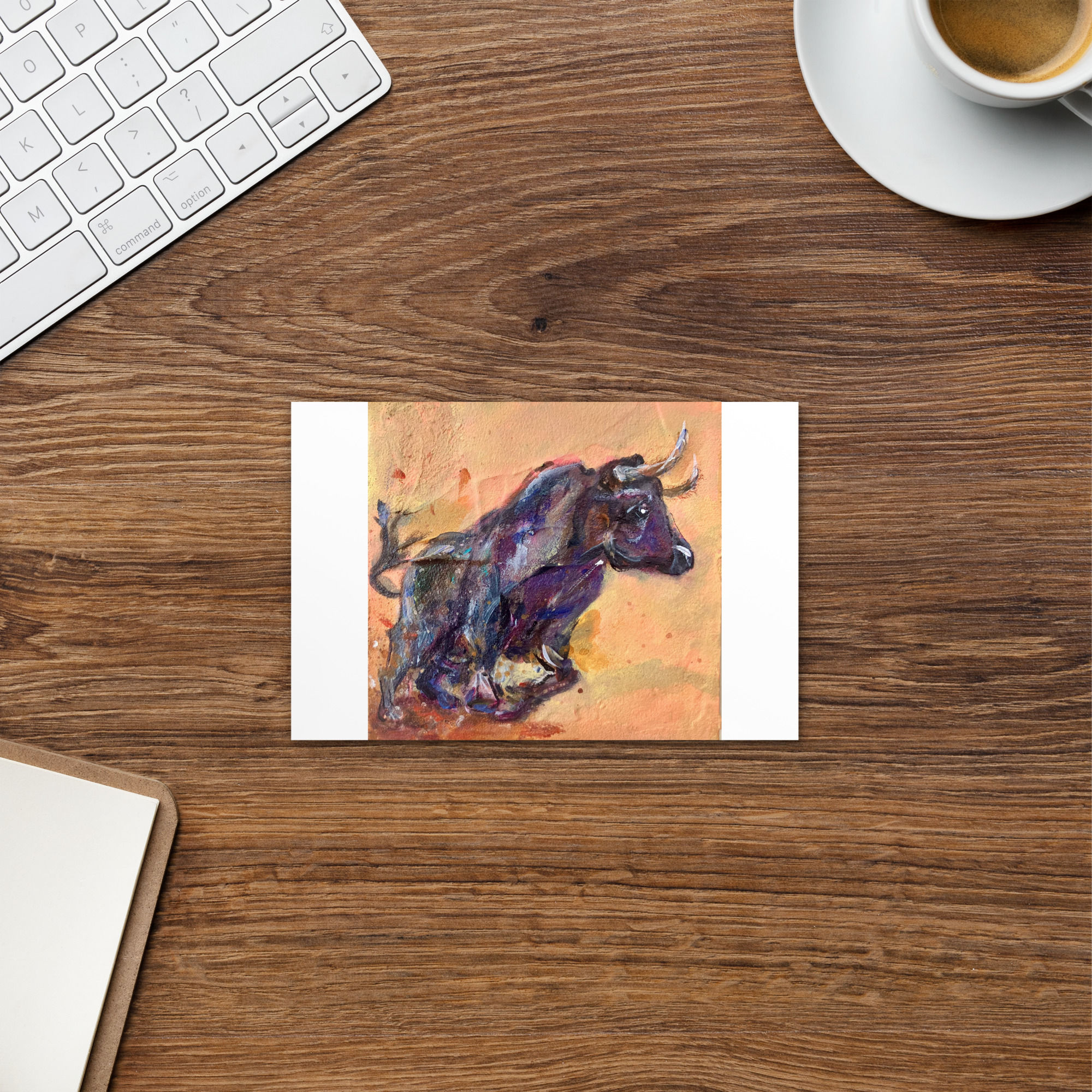 Bull Postcard Print