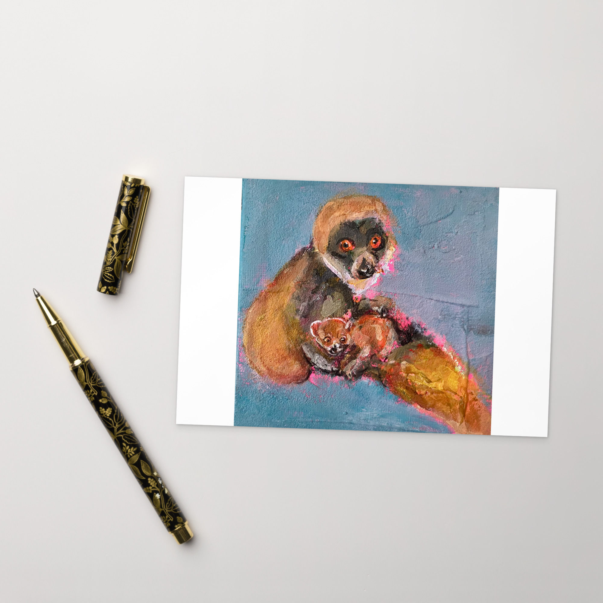 Monkey Mama Postcard Print