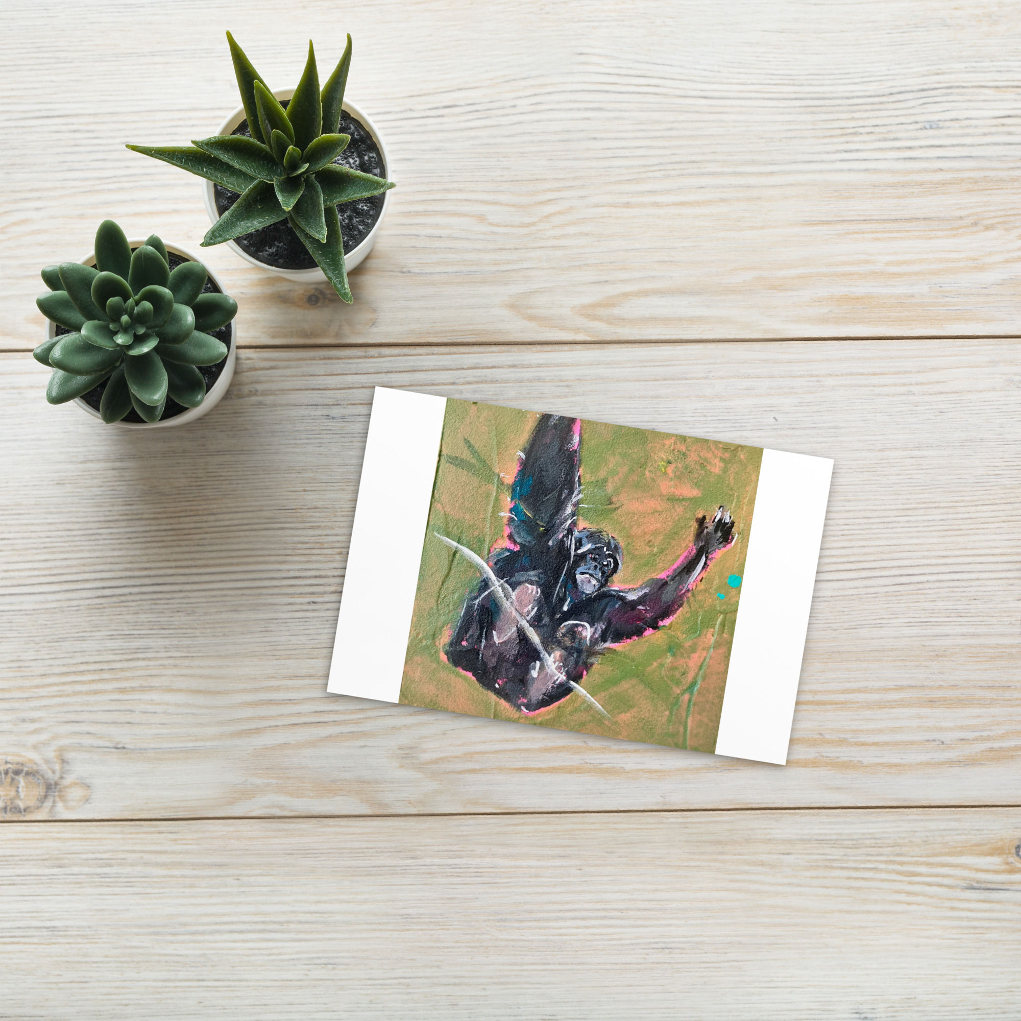 Siamang Monkey Postcard Print