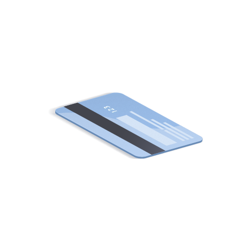 Blue Credit Card Illustration