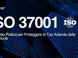 ISO 37001: guida completa ai sistemi di gestione anticorruzione – immagine corporate Clear Italia con skyline aziendale