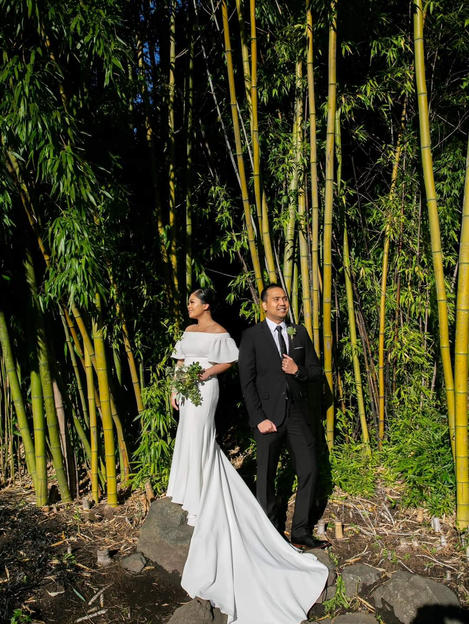 Jaena's wedding in Watters Gown