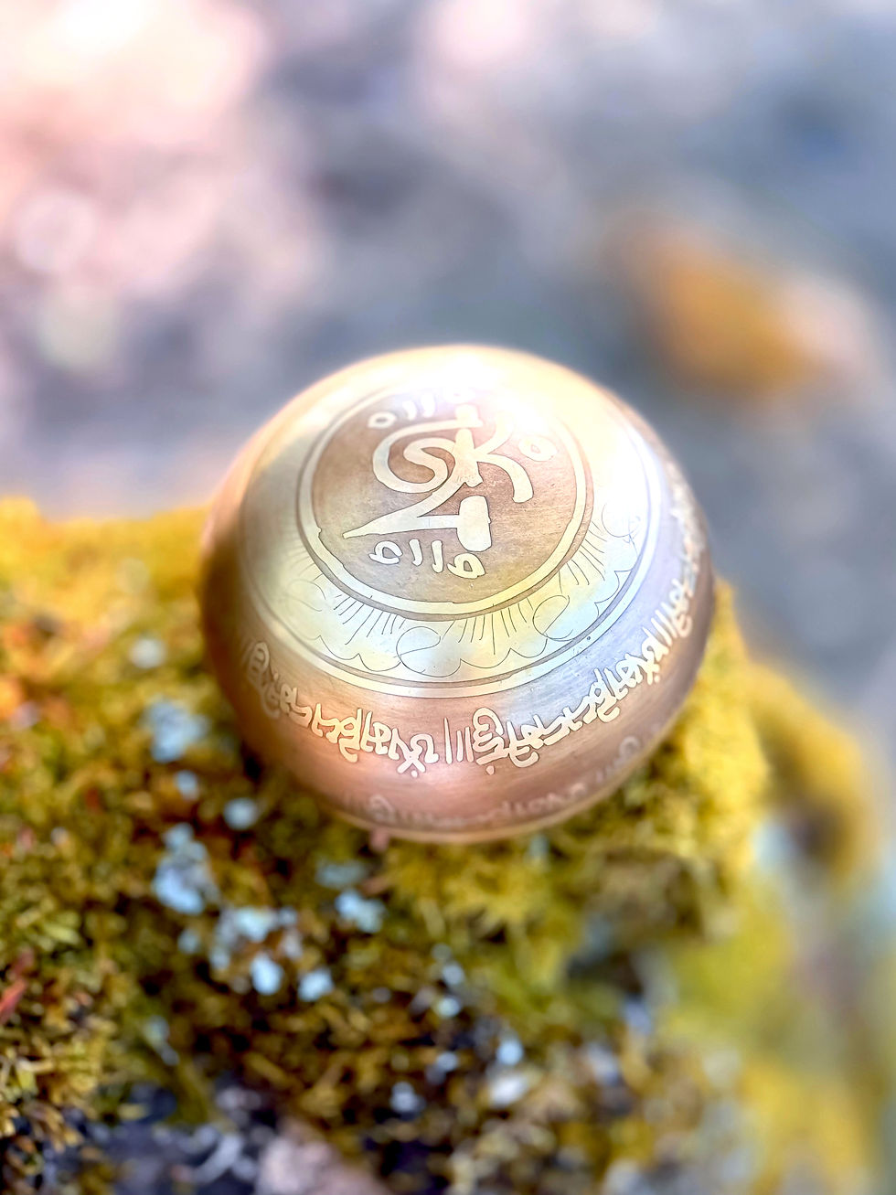 Tibetische Klangschale mini Gold | Feng Dzi