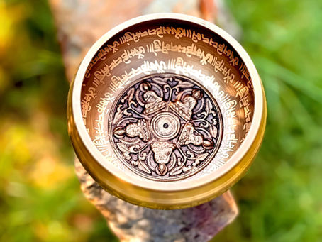 Tibetische Klangschale 11cm "5 Buddhas"