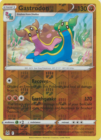 Gastrodon - 102/196 - Uncommon Reverse Holo Sword & Shield: Lost Or