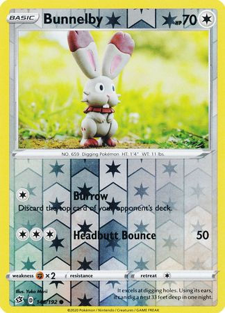 Bunnelby - 146/192 - Common Reverse Holo Sword & Shield: Rebel Clash Reverse Hol