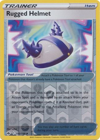 Rugged Helmet - 152/198 - Uncommon Reverse Holo Sword & Shield: Chilling Reign R