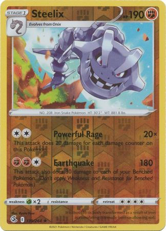 Steelix - 139/264 - Holo Rare Reverse Holo Sword & Shield: Fusion Strike Reverse