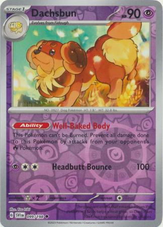 Dachsbun - 099/198 - Uncommon Reverse Holo Scarlet & Violet (Base Set) Reverse H