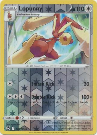 Lopunny - 145/195 - Uncommon Reverse Holo Sword & Shield: Silver Tempest Reverse