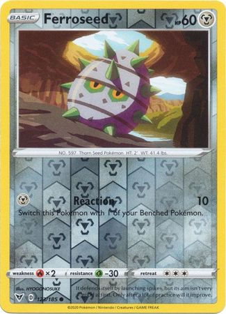Ferroseed - 123/185 - Common Reverse Holo Sword & Shield: Vivid Voltage Reverse