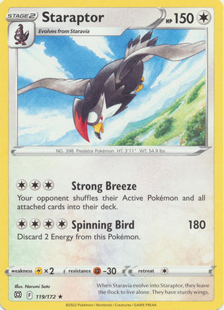 Staraptor - 119/172 - Rare Sword &amp; Shield: Brilliant Stars Singles