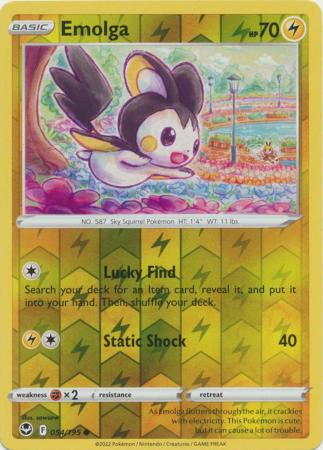 Emolga - 054/195 - Common Reverse Holo Sword & Shield: Silver Tempest Reverse Ho