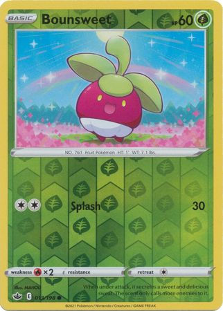Bounsweet - 013/198 - Common Reverse Holo Sword & Shield: Chilling Reign Reverse