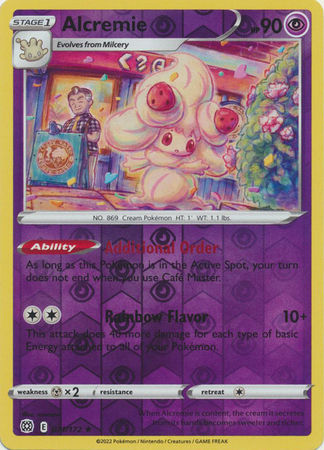 Alcremie - 071/172 - Rare Reverse Holo Sword & Shield: Brilliant St