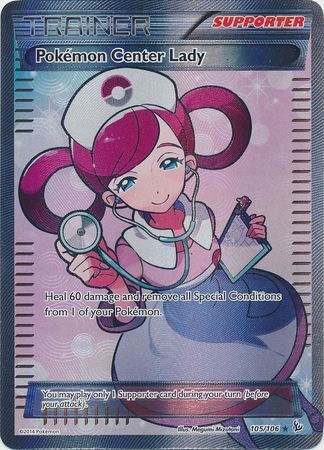 pokemon center lady 105/106 - full art - xy : flashfire
