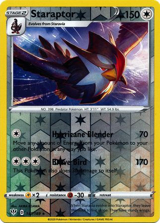Staraptor - 147/189 - Rare Reverse Holo Sword & Shield: Darkness Ablaze Reverse