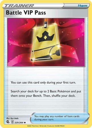 Battle VIP Pass - 225/264 - Uncommon Sword &amp; Shield: Fusion Strik