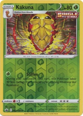 Kakuna - 002/198 - Uncommon Reverse Holo Sword & Shield: Chilling Reign Reverse