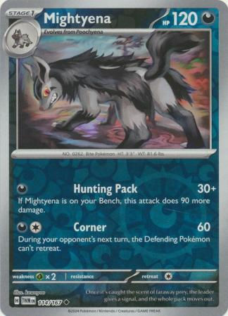Mightyena - 114/167 - Uncommon Reverse Holo Scarlet & Violet: Twilight Masquerad