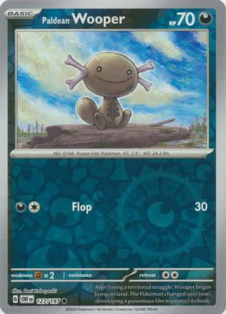 Paldean Wooper - 127/197 - Common Reverse Holo Scarlet & Violet: Obsidian Flames