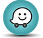 The logo of Waze apps