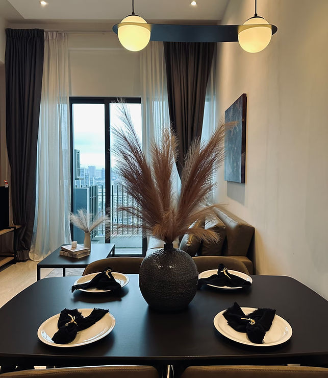 The photo of the living room with a balcony