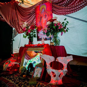 Red Tent, Altar, Goddess, Menstrual Blood Ritual, Sacred Menstruation