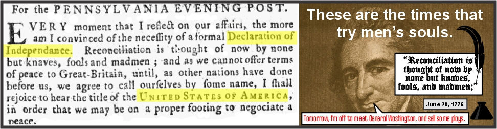 The Republicus Letter that First Published the Titles United States of America and the Declaration of Independence.