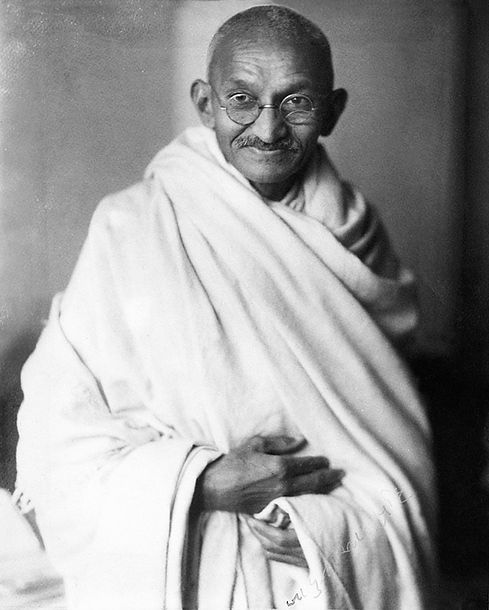 message canalisé de Gandhi