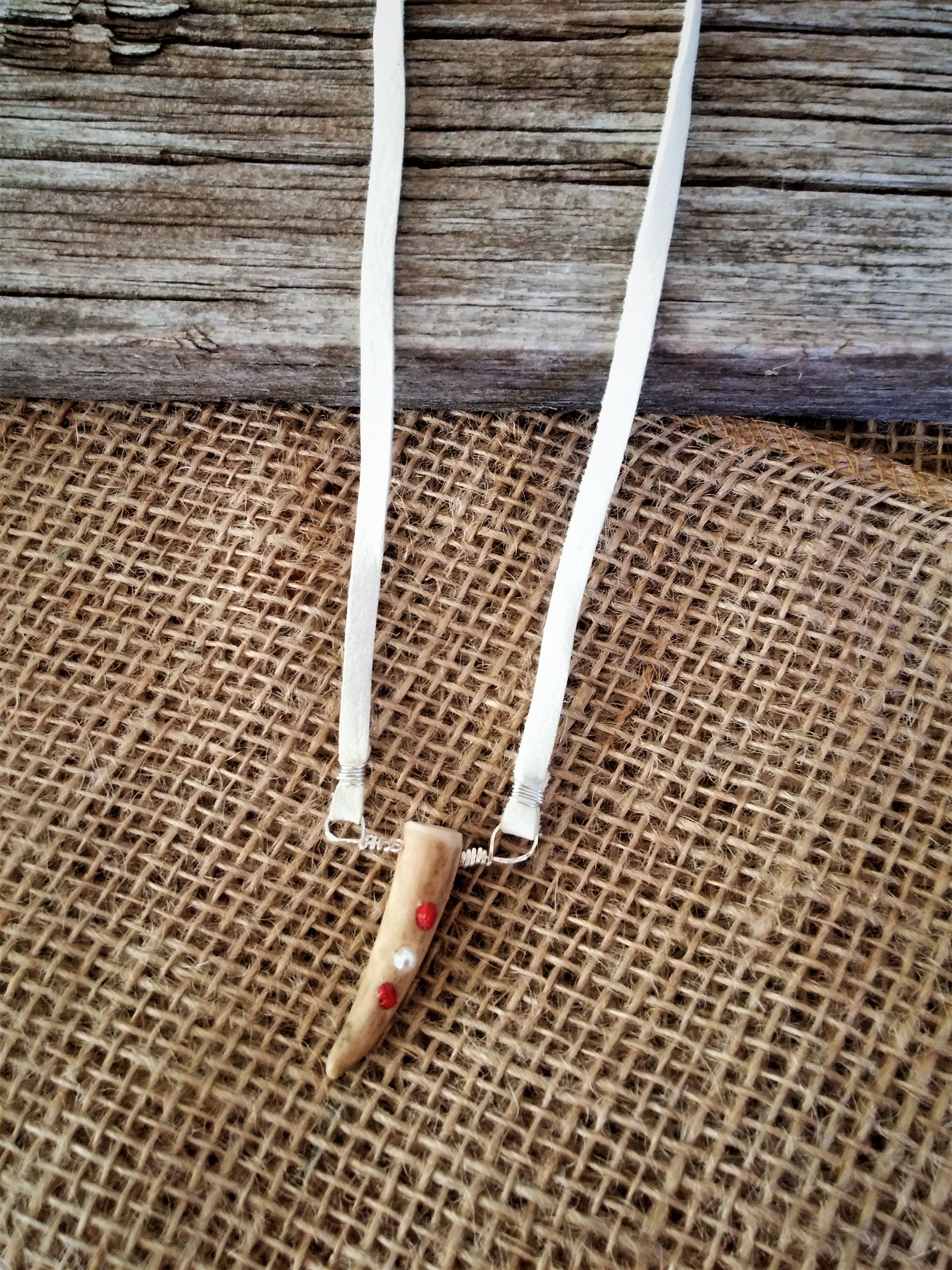 Decorated Antler Pendant