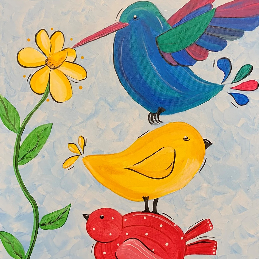 Canvas Paint: Three Birds