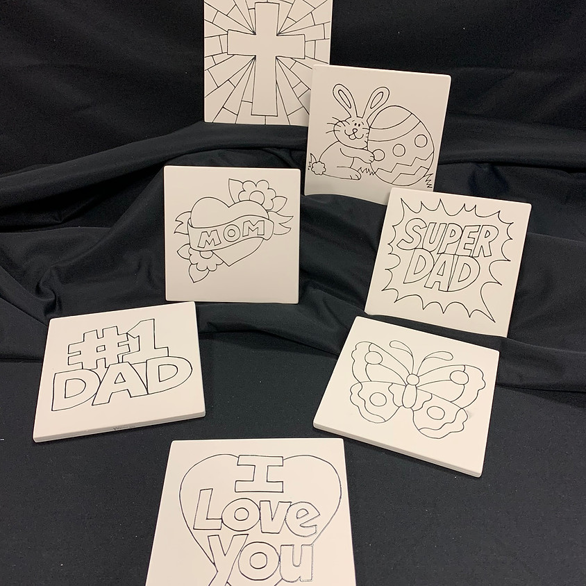 Ceramic Paint: Coloring Book Tiles